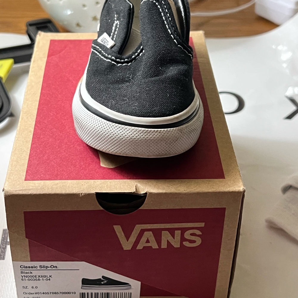 Vans Black and White Slip-On Skate Shoe